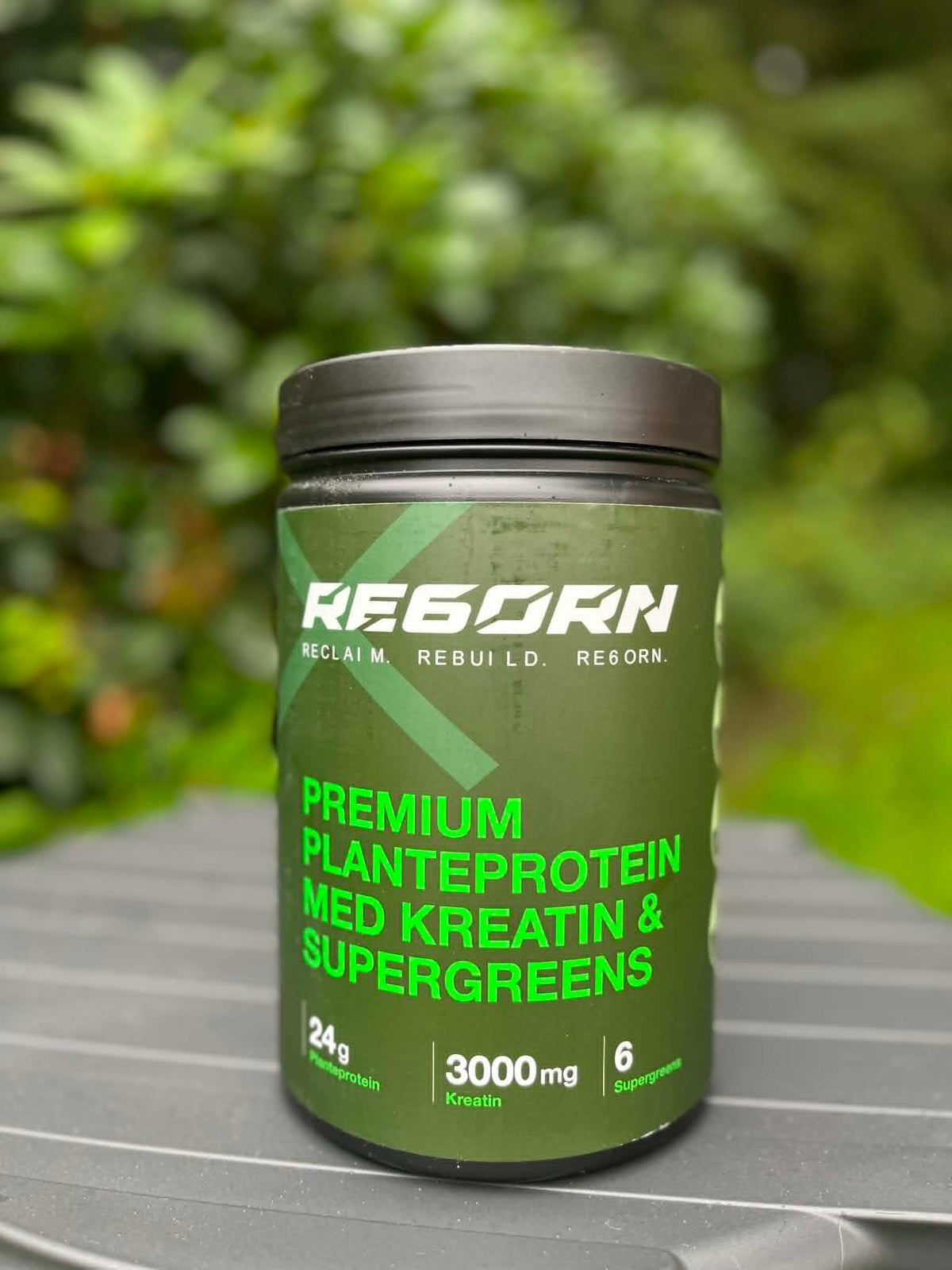 Vegansk protein med kreatin og Super Greens